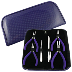 Ulti-Mate 6 piece Plier Tool Set / Kit with Purple Zipper Case