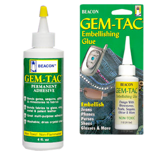 Beacon Gem-Tac Permanent Glue & Embellishing 2oz Bottle