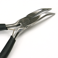 Economy 4.5" Bent Chain Nose Pliers (Black Handle)