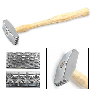 Texture Hammer (Cross Hatch/Stars) 25x9mm, 10in.