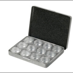 Aluminum Box w/12 33mm Round Storage
Containers