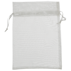 ORGANZA JEWELRY BAGS 8 x 10 cm - WHITE