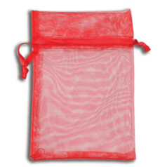Organza Jewelry Bags 10 x 15 cm - RED COLOR