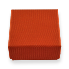 Textured Jewelry Box 2.5" x 2.5" - Burnt Orange