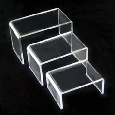 Acrylic 3 Piece Riser Set  W - 50mm L - 73to97mm H - 33to60mm