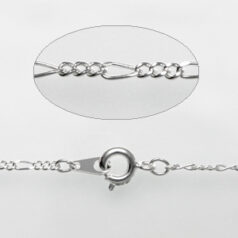 Chain, finished necklace 16 inches, Silver plated brass, 1.5mm ball chain
