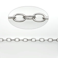 Chain, Silver plated brass,  8.8(l) x 5mm(w) Cable link, Lead Free