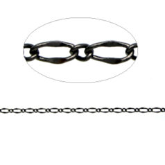 Small Oval Chain - Gunmetal