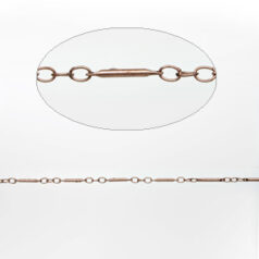Chain, Antique Copper plated brass, 3.2x2.3mm loops with 10.8x1.1mm bar