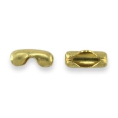 Connector, Gold plated brass connector for 1.5mm Ball Chain