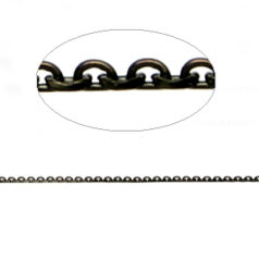Chain, Gunmetal plated brass, 1.6mm link