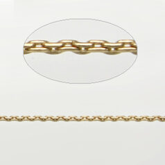 Chain, Gold plated brass, 1.6mm link, Lead Free