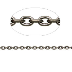 Chain, Gunmetal plated brass,  4.7x3.1mm (LengthxWidth) Cable link