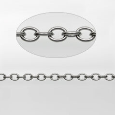 Chain, Imitation Rhodium plated brass,  6x4.2mm (LengthxWidth) Oval Cable link