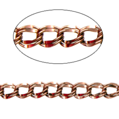 Chain, Antique Copper plated brass, 5.5x4.2mm (LengthxWidth) Double link