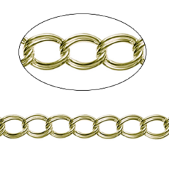 Chain, Antique Bronze plated metal chain,  9.8x7.7mm (LengthxWidth) Double link