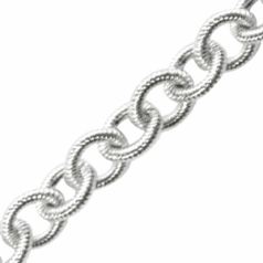 Chain, Silver Plated Brass 5.6mm Ring Links