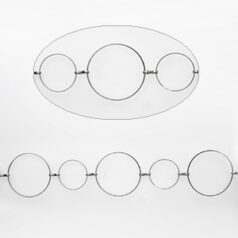 Chain, Imitation Rhodium plated brass, 29mm and 19.5mm Round Links