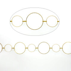 Chain, Gold plated brass, 29mm & 19.5mm round links, Lead Free