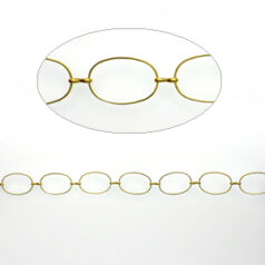 Chain, Gold Plated Brass, 26(l)x15.4(w)mm Oval Chain w/11mm link, Lead Free