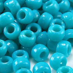Bead, Acryllic or Plastic Crow Bead, 8.5x6mm - Opaque Light Turquoise,