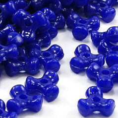Plastic Beads 10mm Tri-Bead Opaque - Royal