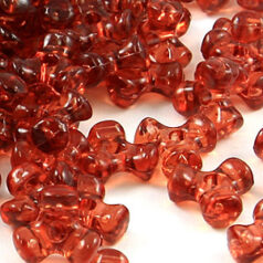 Plastic Beads 10mm Tri-Bead Trans. (3mm thickness, hole size:2.3mm) - Amber