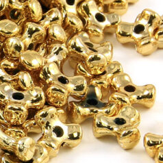 Plastic Beads 10mm Tri-Bead Metallic - Gold