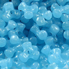 Plastic Beads 10mm Tri-Bead Glow-in-Dark - Light Blue
