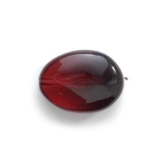 Bead, Acrylic Oval Bead, 19x25mm (9.5mm thickness) - Red to Dark Red