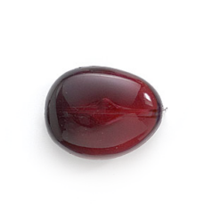 Bead, Acrylic Oval Bead, 25x32mm (12.75mm thickness)  - Dark Red
