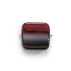 Bead, Acrylic Square Bead, 18mm  (6.7mm thickness) - Red to Dark Red