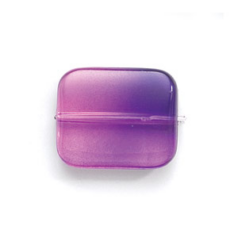 Bead, Acrylic Rectangle Flat Bead, 22x26mm (7.5mm thickness) - Light Purple to Purple