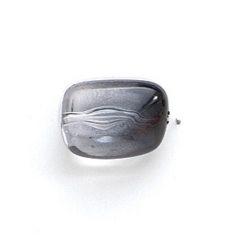 Bead, Acrylic Baroque Style,16x20mm - Grey/Black