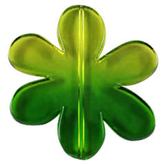 Acrylic Bead/Pendant, 80mm Margarita Flower (7.5mm thickness)- Olive/Green