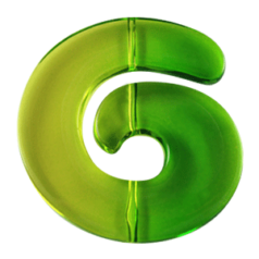 Acrylic Swirl Pendant,  84mm (7.8mm thickness) - Lime/Green