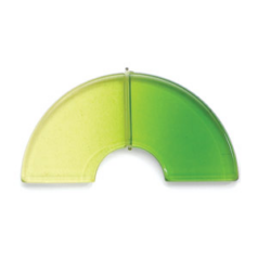 Acrylic Half Moon Bead/Pendant,  32x84mm(3.7mm thickness) -  Lime/Green