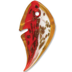 42x84mm Leaf - Red/White/Topaz