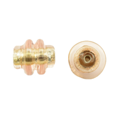 Bead, Japanese Sassoon Lampwork Glass,10mm Ringed Tube with Silverfoil - Rosaline (Hole Size 1.6mm)