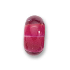 Bead, Japanese Sassoon Lampwork Glass, 18x9mm Mulit-color Donut - Alexandrite, Orange/White (Hole Size 3.4mm)