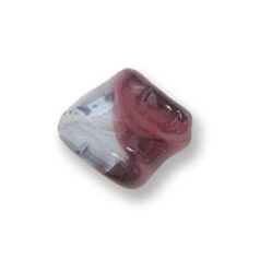 Bead, Japanese Sassoon Lampwork Glass, 16x14mm Spiral Two-Tone - Amethyst/Light Sapphire (Hole Size 1.7mm)