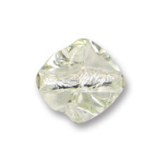 Bead, Japanese Sassoon Lampwork Glass, 20mm Oval Twisted Shape with Silverfoil - Crystal (Hole Size 1.7mm)