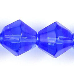 10mm faceted bicone(hole size:1.3mm)-Sapphire   