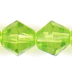 10mm faceted bicone(hole size:1.3mm)-Chartreuse   