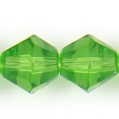 10mm faceted bicone(hole size:1.3mm)-Opal Green   