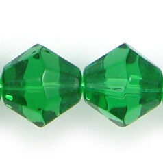 10mm faceted bicone(hole size:1.3mm)-Light Emerald   