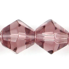 10mm faceted bicone(hole size:1.3mm)-Light Amethyst   