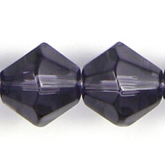 10mm faceted bicone(hole size:1.3mm)-Tanzanite   