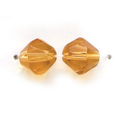 8mm Bicone(hole size:1.2mm) - Light Topaz