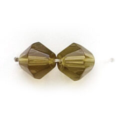 8mm Bicone(hole size:1.2mm) - Olive